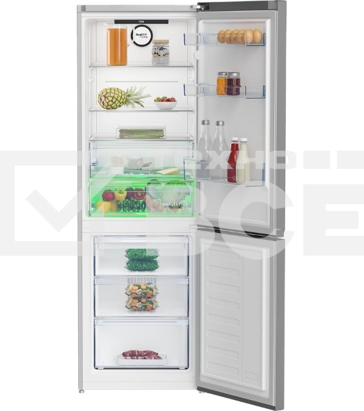 Холодильник Beko B3RCNK362HS серебристый двухкамерный 220/100л морозилка снизу, Total No Frost