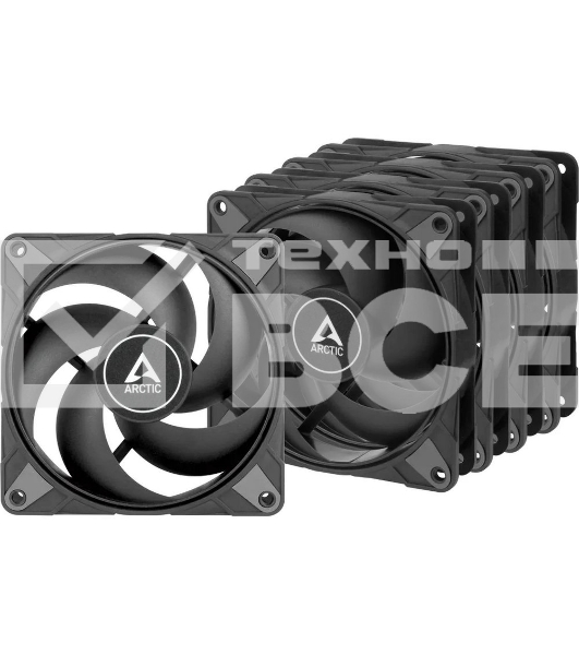Комплект вентиляторов для корпуса Arctic P12 Max Value Pack черный, 120 мм, 3300 об/мин, 25.3 дБ, 4 pin
