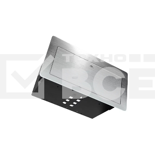 Металлический корпус WRTS-11BOX-S Wize для модульной системы врезного лючка в стол с убирающейся крышкой, серебристый