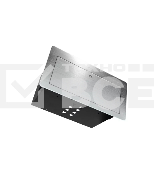 Металлический корпус WRTS-11BOX-S Wize для модульной системы врезного лючка в стол с убирающейся крышкой, серебристый