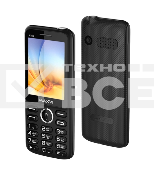Мобильный телефон Maxvi K15n черный