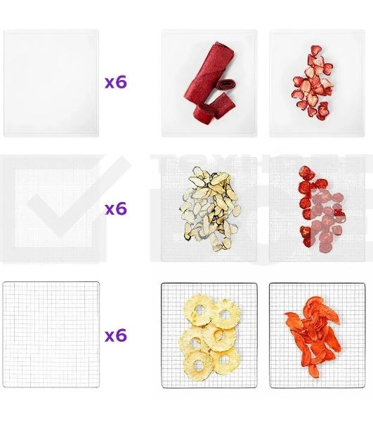 Сушка для фруктов и овощей Kitfort КТ-1964 18под. 600Вт черный