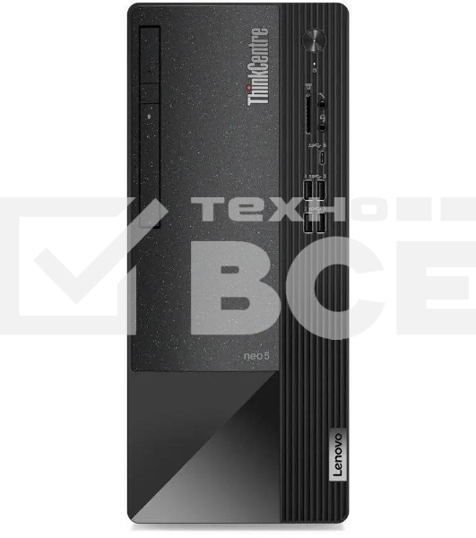 Компьютер Lenovo ThinkCentre Neo 50t MT i5 12400 (2.5) 8Gb 1Tb 7.2k UHDG 730 CR noOS GbitEth 260W kb мышь клавиатура черный (11SE00PAGP)