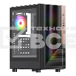 Компьютерный корпус ACD Citadel 101 ATX, Black, USB3.0*1 + USB2.0*2 + HD AUDIO, 1*12cm H1 argb fan at rear, 3*12cm H1 argb fas at front, TG, фото 1