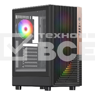 Компьютерный корпус ACD Citadel 101 ATX, Black, USB3.0*1 + USB2.0*2 + HD AUDIO, 1*12cm H1 argb fan at rear, 3*12cm H1 argb fas at front, TG