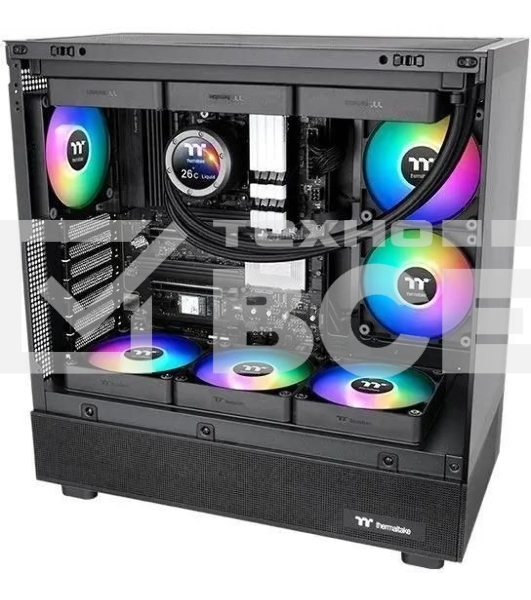 Вентилятор для корпуса Thermaltake CT140 Sync Reverse ARGB 140х140x25 черный 4-pin 32.8дБ (упак.:2шт) (CL-F174-PL14SW-A) Ret