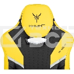 Кресло игровое Knight Thunder 5X черный/желтый эко.кожа крестов. металл, фото34