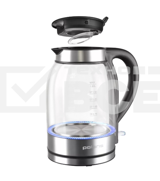 Чайник электрический Polaris PWK 1739CGL 1,8 л, 2200 Вт, сталь
