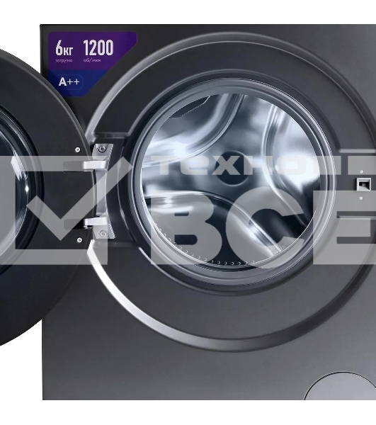 Стиральная машина Centek CT-1971 серый, загрузка фронтальная 6кг, 1200 об/мин, Класс: A++