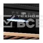 Винный шкаф Kuppersberg RSW 82, отдельностоящий, High-Tech, объем 128 л, вместимость 40 бутылок, диапазон температуры 5-20 градусов, механическое открытие двери, 6 полок из бука, LCD дисплей, уровень шума 38 дБ, черный, фото8