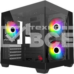 Компьютерный корпус Bloody CC-121 черный без БП mATX 7x120мм 1xUSB 2.0 1xUSB 3.0 audio