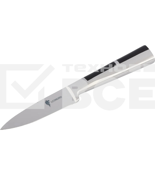 Нож овощной цельнометаллический LEONORD с вставкой из АБС пластика PROFI, 9 см (106019)