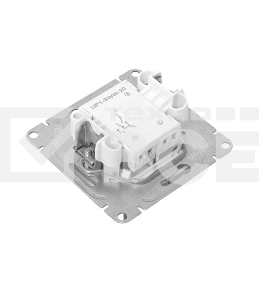 Механизм выключателя EKF UP1-SWA-20 Эпика двухклавишный, алюминий