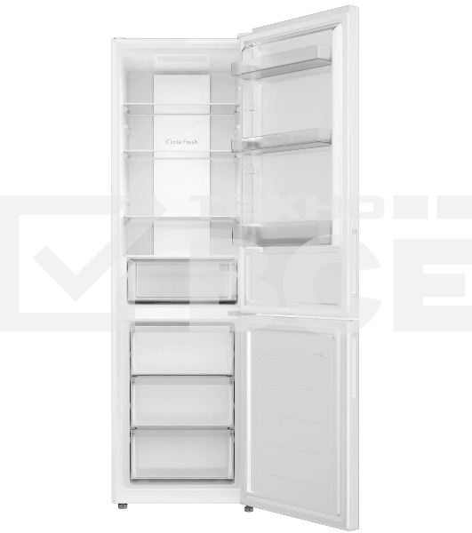 Холодильник Candy CFN6200WD белый двухкамерный 243/91л морозилка снизу, No Frost