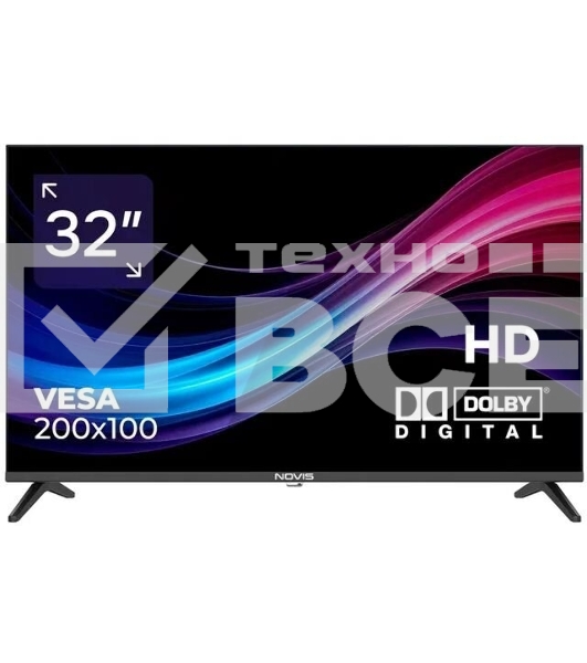 Телевизор NOVIS 32' NTV-H3206T черный DLED HD 60Hz