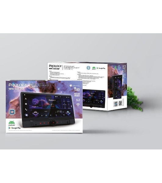 Автомагнитола Prology MPA-320 DSP, 2 DIN, 10', Android 10, Bluetooth, USB Type-A, AUX, GPS, 4G, пульт ДУ