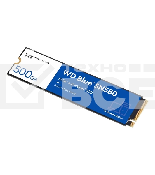 Накопитель SSD WD Blue SN580, 500GB, PCIe 4.0 x4, M.2 2280, NVMe, R/W 4000/3600