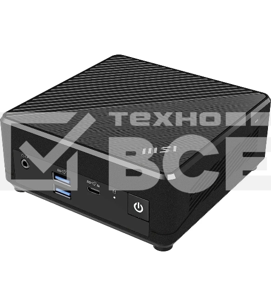 Неттоп MSI Cubi N ADL-019RU slim N-series N100 (0.8) 4Gb SSD128Gb UHDG Windows 11 Professional 2xGbitEth WiFi BT 65W черный (9S6-B0A911-220)