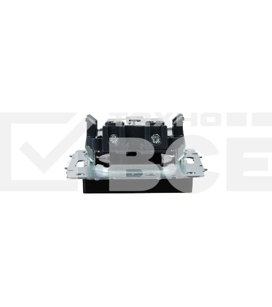 Розетка 1-местная IEK BRITE РС10-1-0-БрЧ (BR-R10-10-K02) без заземления, без защитных шторок, 10А, чёрный