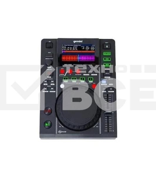 Медиа проигрыватель Gemini MDJ-500 DJ медиапроигрыватель с возможностью воспроизведения с USB-накопителей; 24 бит/192 кГц; 4,3