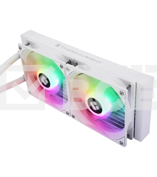 Водяное охлаждение для процессора Thermalright Aqua Elite 240 White ARGB V3 (240mm, White, ARGB/ Fans: 2x120mm, 66.17CFM, 25.6dBA, 1500RPM/ Pump height 53mm, 23dBA, 3300RPM, Rad thickness 27mm/ S: 1200, 1700, 1851, 2011, 2066, 115X, AM4, AM5)