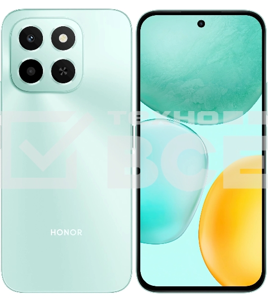 Смартфон HONOR X6c 6/128Gb, CYAN (зеленый, цвета морской волны, океанический голубой)