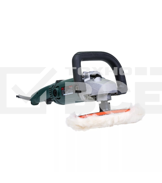 Профессиональная полировальная угловая машина KLPRO KLPJ42180 (1400вт, 3300 об/мин, 230мм, шерстяной войлок в комплекте)