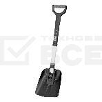 Лопата автомобильная складная Denzel алюминиевая, 220х280х585-870 мм, телескопический черенок, фото 1