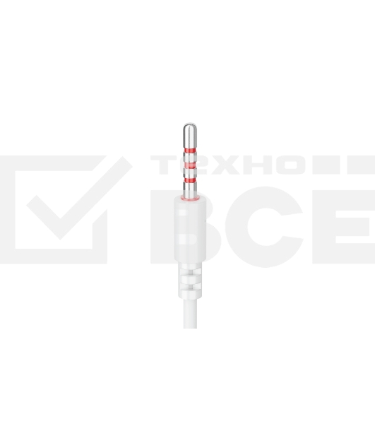 Наушники-гарнитура OLMIO Fly 3.5мм, белые, с микрофоном и кнопкой ответа