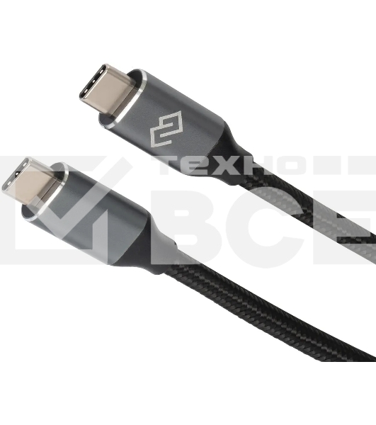Кабель Digma D-Type-C-USB3.2-3m D-TYPE-C-USB3.2-100W-4K-3M 3м черный