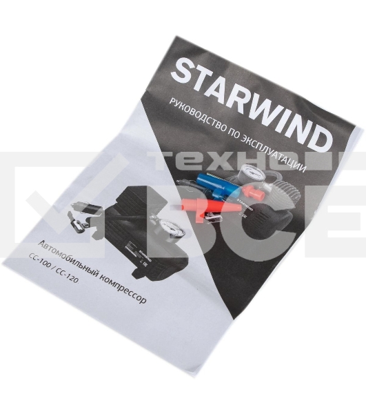 Автомобильный компрессор Starwind CC-100 15л/мин шланг 0.45м