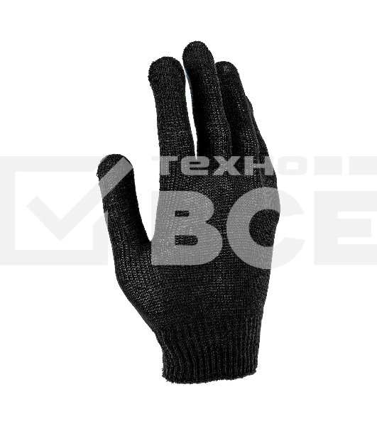 Перчатки трикотажные Сибртех х/б, 200 пар, ПВХ точка, 4 нити, 10 класс