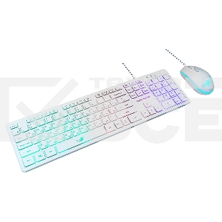 Комплект клавиатура+мышь Dialog KMGK-1707U проводной, USB, 1600 DPI, белый