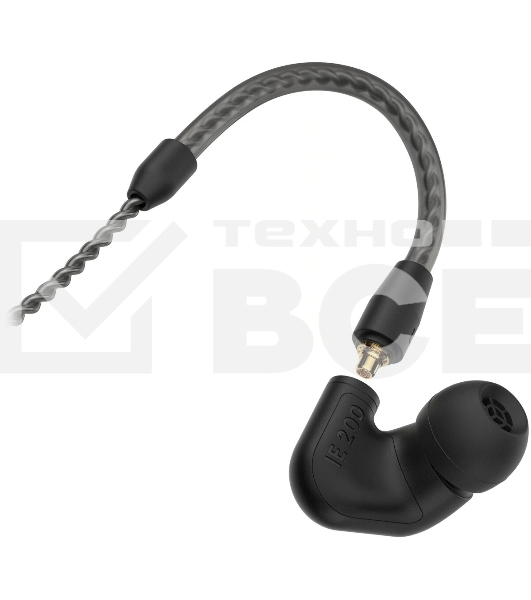 Проводные наушники Sennheiser IE 200 черный, внутриканальные, Jack 3.5 мм