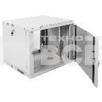 Шкаф настенный ЦМО ШРН-Э-9.500 9U 600x520 мм пер. дв. стекл несъемные бок. пан. серый, фото3