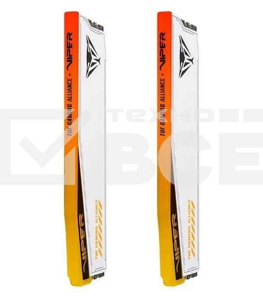 Оперативная память Patriot Viper Elite 5 TUF Gaming, DDR5, 48GB (2x24 GB), 6600 MHz, CL34, радиатор, RGB, белый
