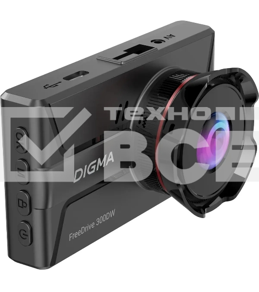Видеорегистратор Digma FreeDrive 300DW черный 2Mpix 1440x2560 1440p 130гр.
