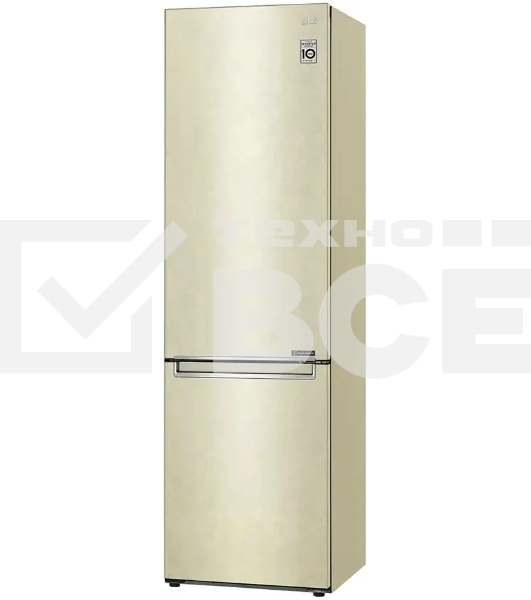 Холодильник LG GC-B509SECL бежевый двухкамерный инвертер 292/127л морозилка снизу, No Frost