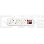 Сетевой удлинитель IEK У03К, выкл. 3 места, 2 Р + P Е / 5 метров, 3х1мм2, 16А/250, белый, фото4