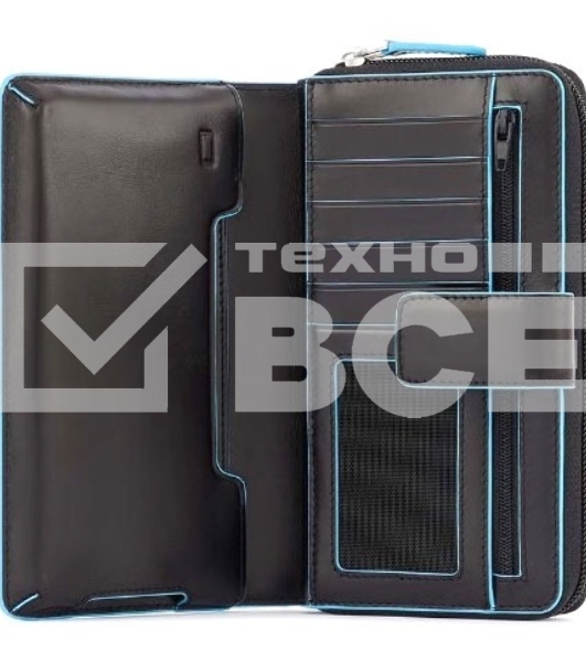 Кошелек женский Piquadro Blue Square PD1354B2R/N черный натур.кожа