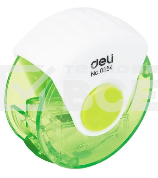 Точилка для карандашей ручная Deli E0554 1 отверстие пластик ассорти европодвес