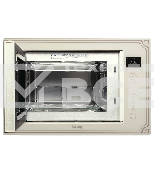Микроволновая печь встраиваемая Korting KMI 825 RGB бежевый, 25 л, 900 Вт, переключатели - сенсор