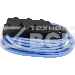 Удлинитель морозостойкий Gembird PC-3GF-R-10(IP) чёрный/синий, 10 м, 3 розетки, 3500 Вт, фото4