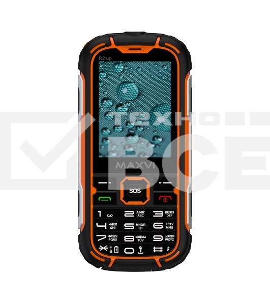 Мобильный телефон Maxvi R2 up оранжевый