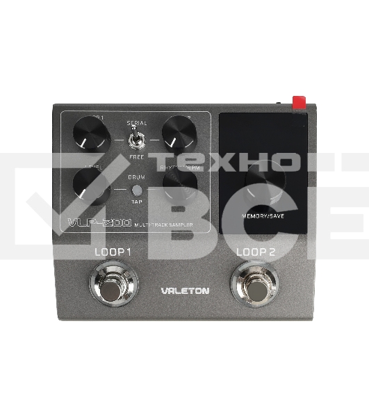 Напольный лупер на 7 часов записи Valeton [VLP-200] AD/DA:24-bit/48 kHz, два футсвича, программа для управления на компьютере