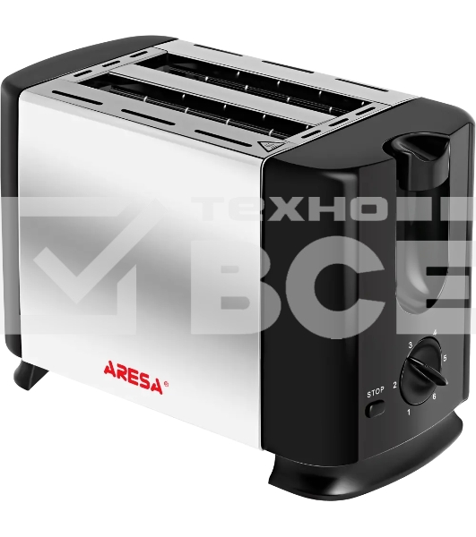 Тостер ARESA AR-3005 735 Вт, серебристый/черный