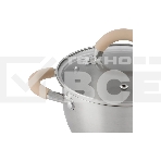 Кастрюля Mallony Fortuna нержавеющая сталь, 3,3 л, с крышкой, матовый корпус, ручки с силиконом (007219), фото5