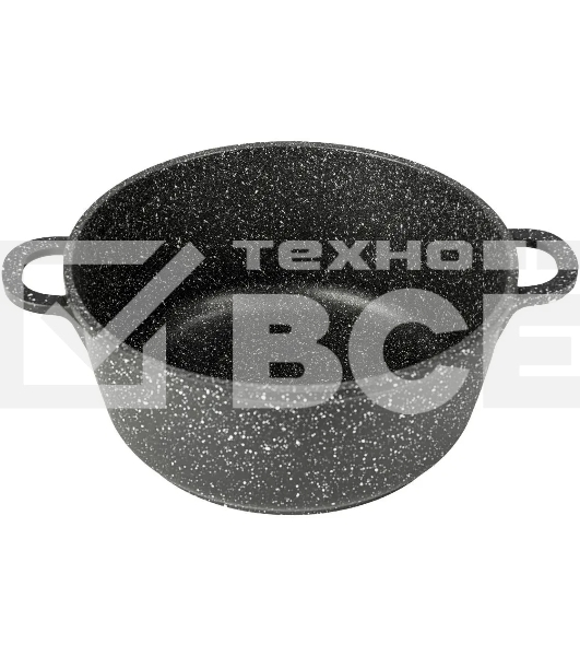 Кастрюля LARA LR02-207 Rio 30 см, 7.3 л, мрамор, капсулированное индукционное дно, крышка