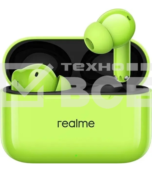Гарнитура внутриканальные Realme Buds T200 зеленый беспроводные bluetooth в ушной раковине (6941764462090)