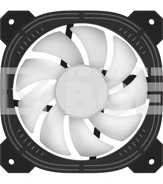 Вентилятор для корпуса Formula Nulight 12BK RGb 120х120x25 черный 3-pin 4-pin (Molex) 19.06дБ (NULIGHT 12BK FR) Ret